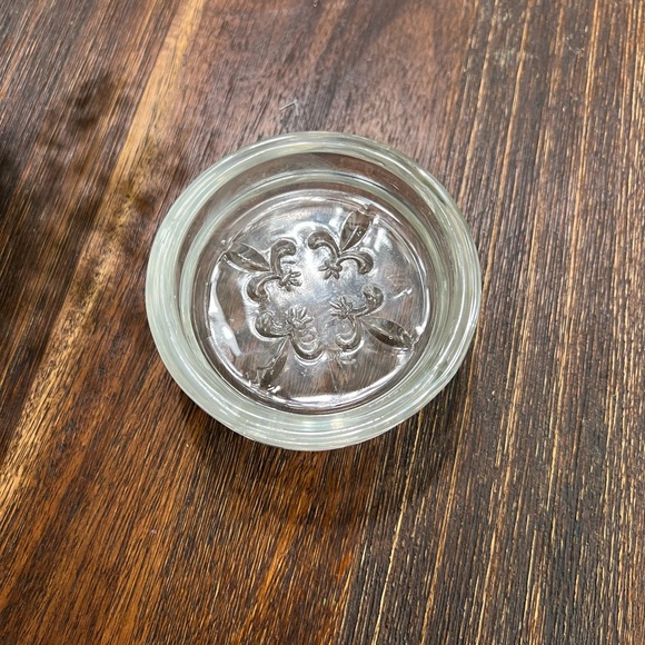 Vintage Princess House Fleur-De-Lis clear glass coaster 2 piece set SOLD - Picture 9 of 10